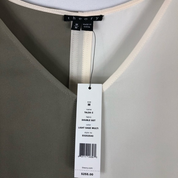 Theory women’s printed blouse silk - Picture 4 of 5